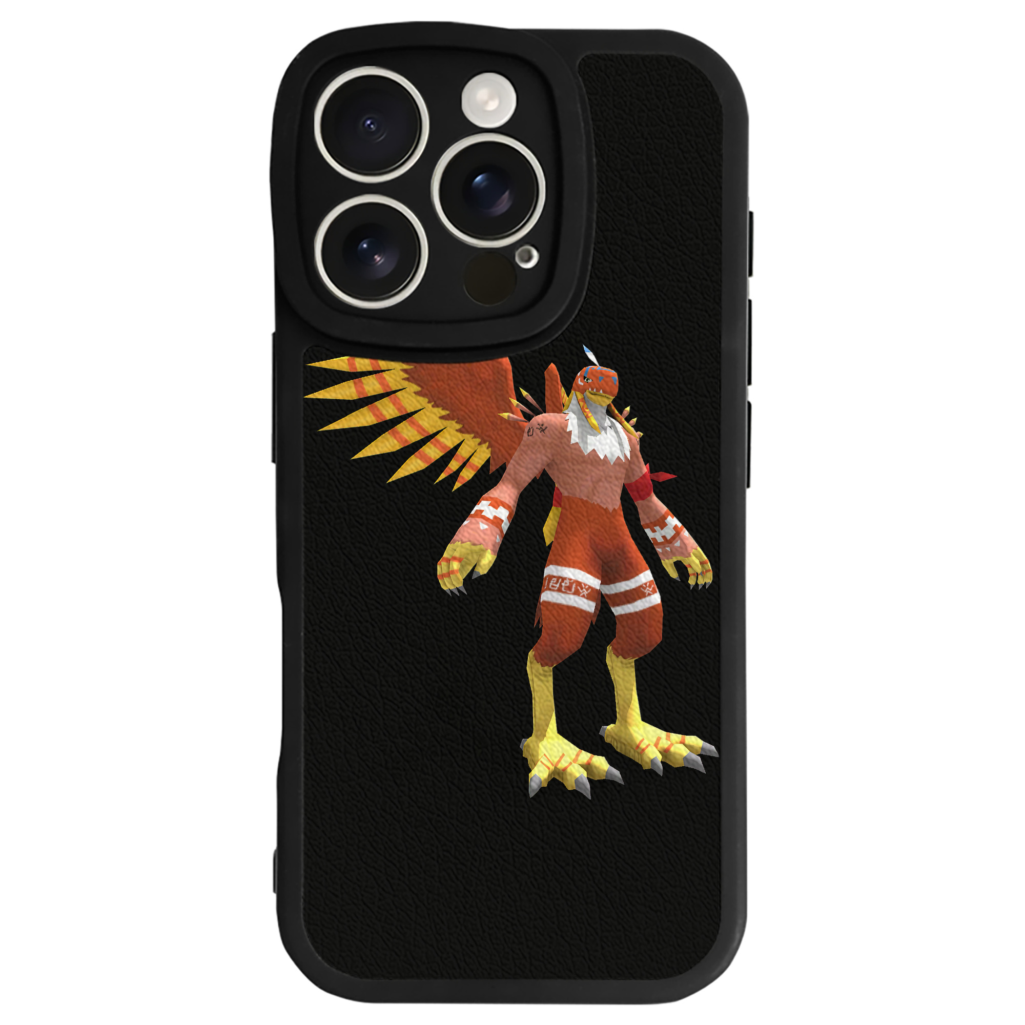 （画像用） Digimon デジタルモンスター/デジモン 【iPhone 16シリーズ対応】シリコンスマホケース（レザー調） 材質：シリコン